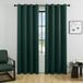 Merkloos 2 stuks Waterdichte verduisterende gordijnen voor patio binnen/buiten thermisch geïsoleerde doorvoertule gordijnen zonblokkerende winddichte gordijnen voor veranda pergola cabana，groen，106cm*160cm