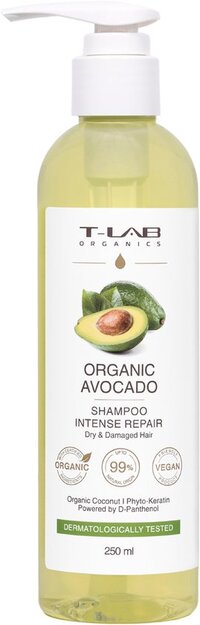 T-LAB Organic Avocado Intense Repair Shampoo 250ml