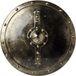Atosa 58314 Warrior Shield, 49 Cm, Gold, Unisex, Adult