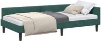 vidaXL Cadre de lit d'angle Velours vert foncé 90 x 190 cm