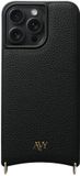 AVY Leren Hoesje geschikt voor Apple iPhone 15 Pro Max | Compatibel met MagSafe | Leather Case | Back Cover | Zwart