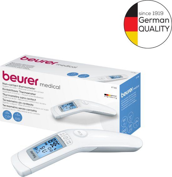 Beurer FT 95 Infraroodthermometer - Contactloos - LED - 60 geheugenplaatsen - Wit