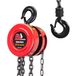 BIG RED Handkettingtakel 1 ton 2000 lbs capaciteit 2,5 m Torin handmatige kettingval met 2 zware haken, voor magazijn automobielmachines, rood, TR9010