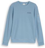 Tom Tailor - Sweatshirt met zak met ritssluiting - Maat XXL - mountain spring blue