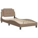 vidaXL Bedframe Zadar Cappuccino 100x200 cm Kunstleer