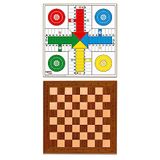 Cayro Parchis, échecs et dames plateau 40x40 cm