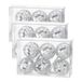 Cepewa disco kerstballen - 18x stuks - zilver - D3 cm - foam/glas - discobal/discobol