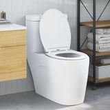 vidaXL Toiletbril Wit Duroplast 45,5 x 37,5 x 3,8 cm