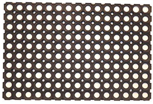 oKu-Tex Deurmat, deurmat, ringrubber, ringumimat, rubber, 40 x 60 cm, 2,2 cm dik, weerbestendig, voor buiten, zwart