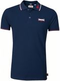 Lonsdale Lion Poloshirt voor heren, slim fit, blauw (blauw/rouge/blanc)., 3XL