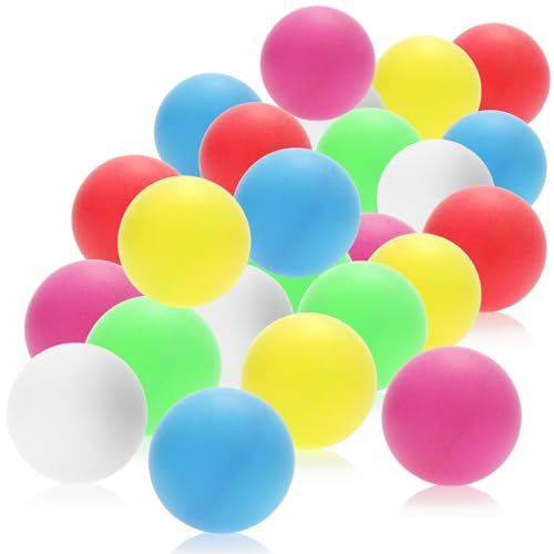 COM-FOUR® 24x Tafeltennisballen, Kleurrijke Tafeltennisballen in Standaard Formaat, Speelballen voor Pingpong, Bierpong & Tafeltennis, 40 mm Trainingsballen voor Beginners (Veelkleurig)