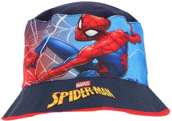 Spider-Man Vissershoedje Blauw Katoen 4-8 jaar