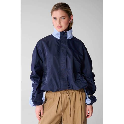 Shoeby geruit bomberjack - blauw