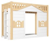 Lit plateforme en bois - Lit d'enfant - 90 x 200 cm - Bois de sapin - Blanc