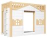 Lit plateforme en bois - Lit d'enfant - 90 x 200 cm - Bois de sapin - Blanc