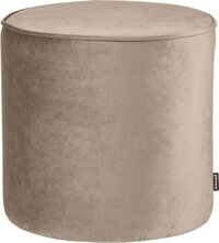 WOOOD Sara Poef Hoog - Velvet Stof - Khaki Bruin - 46x46x46 cm