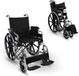 Mobiclinic Giralda Premium Rolstoel - Orthopedisch - Inklapbaar - Voetsteun - Armleuningen - Zitting 43 cm - Staal - Lichtgewicht