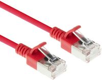 ACT Rode 3 meter LSZH S/FTP CAT6A slimline patchkabel snagless met RJ45 connectoren DB7503