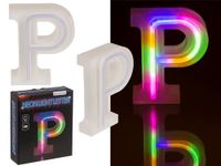 Out of the blue Neonlichtletter, P, hoogte: 16 cm, voor 2 micro-batterijen (AAA), in geschenkverpakking