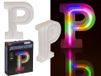 Out of the blue Neonlichtletter, P, hoogte: 16 cm, voor 2 micro-batterijen (AAA), in geschenkverpakking