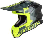 Acerbis Airstrike-C Graphic Carbon Motocrosshelm - Zwart/Geel - XL