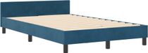vidaXL Boxspringbed met hoofdeinde, donkerblauw, 120 x 200 cm, fluweel