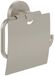 Villeroy & Boch Elements Tender Toiletpapierhouder met deksel, wc-rolhouder voor wandmontage, zink, rond, mat geborsteld nikkel
