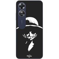 Maniacase Etui Oppo A17 Monkey D. Luffy zwart wit