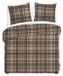 Icecat Flanell-Bettdecke, chaud, hivernal, 200x220, 31524-1, beige à carreaux