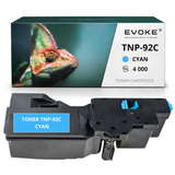 Evoke Compatible Toner for Konica Minolta TNP-92C Cyan 4000 Pages Bizhub C3120i