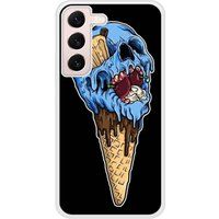 Samsung Bedrukt siliconen hoesje compatibel met Galaxy S22 Ice cream skull