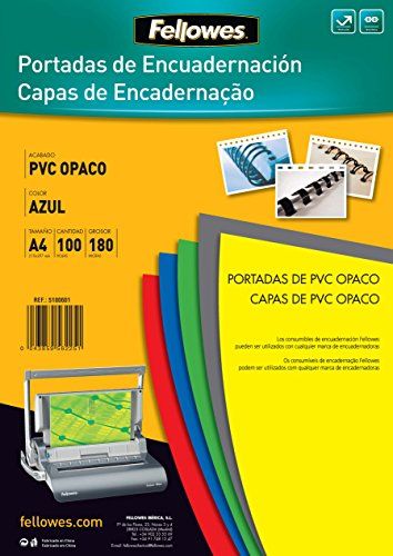 Fellowes 936641 - Dekbladen - PVC - 100 stuks - Blauw mat
