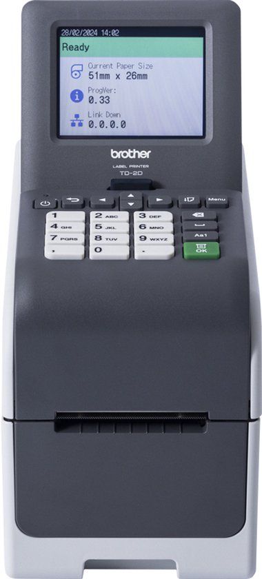 Brother TD-2320DSA300 labelprinter Direct thermisch 300 x 300 DPI 152 mm/sec Bedraad Ethernet LAN