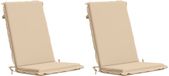 vidaXL Kussen voor stoel met hoge rug GEMERT 6 stuks Crème (melange) 100% Polyester