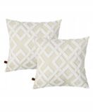 Hamur Tuva Home 2x Boho Sierkussenhoes Krem 45x45cm met Ritssluiting