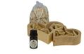 Unbekannt Zirbelhouten set dubbel hart ca. 17 x 10 cm met Zirbelolie 10 ml & Zirbelhouten rolspanen 20 g