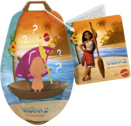 Mattel Disney Princess Vaiana 2 Verassingsitem – Pirogue met 3 Verrassingen – Mini Pop, Zeil en Riem
