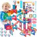 Malplay Magneethouders, blocs de construction lumineux 3D, piste de billes, à des fins éducatives, 125 pièces, cadeau pour enfants à partir de 3 ans
