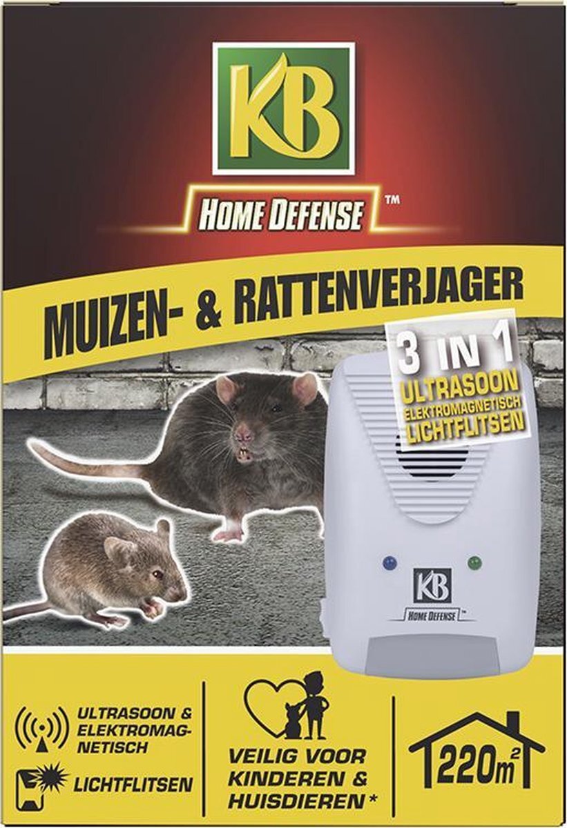KB Home Defense Muizen en Ratten verjager 220m2 wit