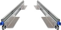 BRASOM Set 250kg ladegeleiders + haakse lademontage 1500 mm 60inch met vergrendeling en volledig uitschuifbaar