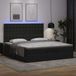 Prolenta Maison Exclusive - Ottoman-Bett mit Matratze & LEDs Schwarz 180x200 cm Kunstleder