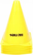 Gorilla Sports - Set Van 10 Pionnen - Geel - 17 cm - Buiten Sporten