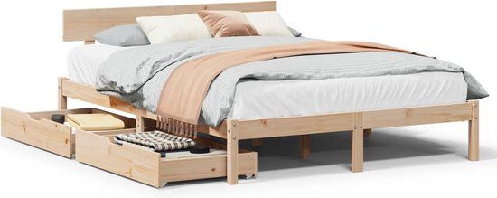 vidaXL Bedframe Massief Grenenhout 120x190 cm