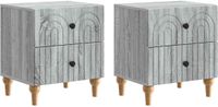 vidaXL Nachtkastje Grijs Sonoma 43 x 34,5 x 48 cm