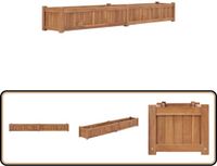 vidaXL Verhoogde Plantenbak - 200x30x25 cm - Massief Teakhout