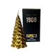 Handgemaakte Cereria Di Giorgio Handgemaakte kaars kerstboom - kleur goud - hoogte 20 cm