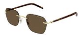 MONTBLANC Sunglasses MB0270S Gold-Havana-Brown 51 Heren