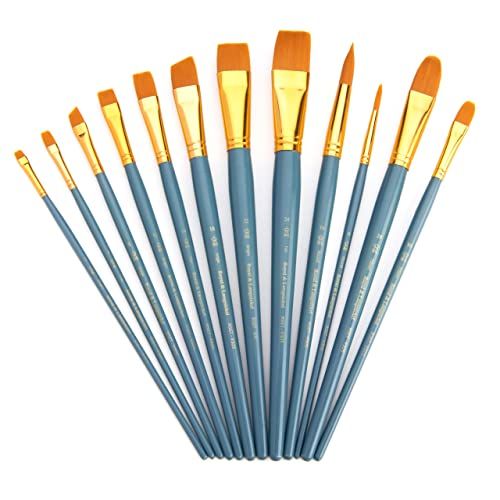 Royal & Langnickel RSET-9305 Taklon Variety Brush Set - Medium Gold (Pack of 12)