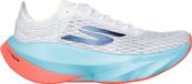 Skechers SKX AERO TEMPO Dames Sportschoenen - Wit / Turquoise / Coral