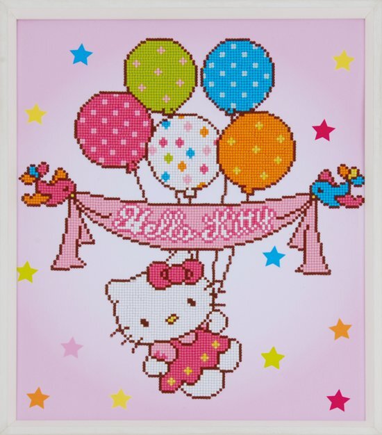 Vervaco DIAMOND PAINTING PARTIAL DISNEY HELLO KITTY ET BALLONNEN